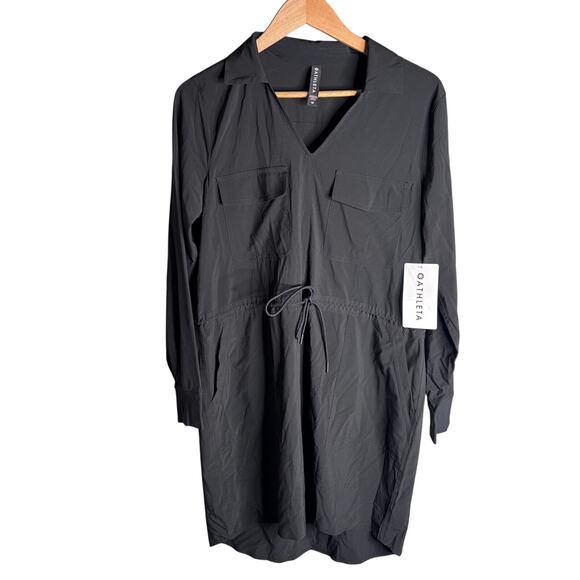 Athleta Zuma Shirtdress Black Size M NWT - Picture 3 of 6